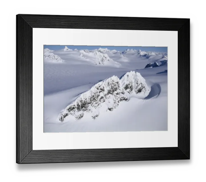 Framed Print : Aerial view of Kenai National Park in winter, Alaska Framed Print : Aerial view of Kenai National Park in winter, Alaska