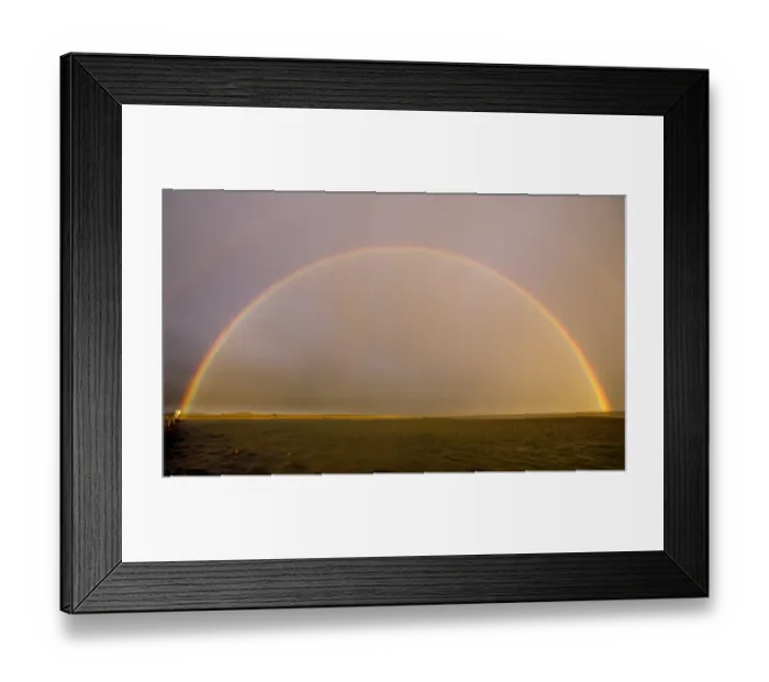 Framed Print : Rainbow over Lindisfarne Holy Island Northumberland autumn Framed Print : Rainbow over Lindisfarne Holy Island Northumberland autumn