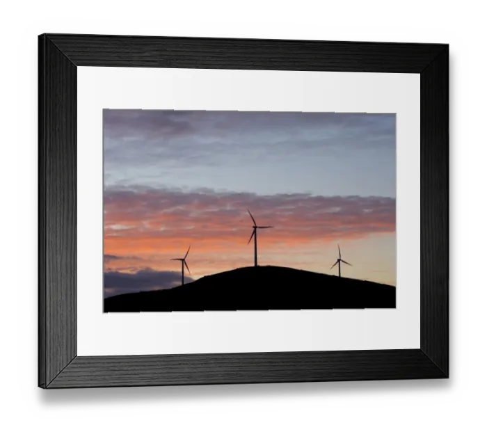 Framed Print : Wind turbines Shetland Scotland Framed Print : Wind turbines Shetland Scotland