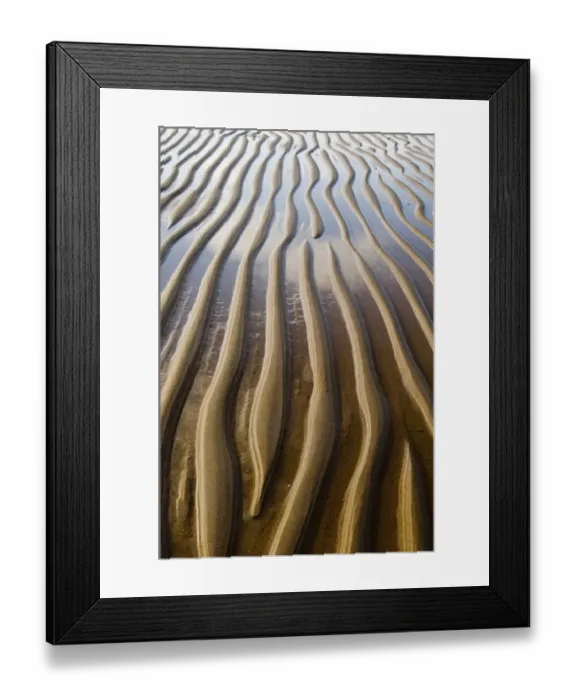Framed Print : Patterns on sandy beach at low tide Northumberland UK Framed Print : Patterns on sandy beach at low tide Northumberland UK