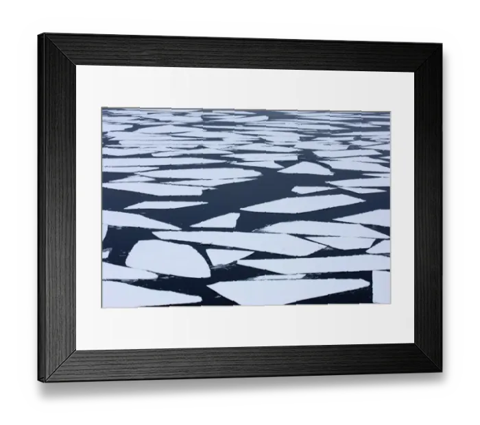 Framed Print : 01991dt. Broken pack ice - Brash Ice in Weddell Sea Antarctic