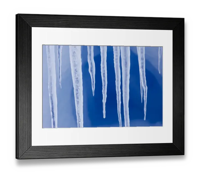 Framed Print : 01975dt. Icicles hanging from iceberg in Weddell Sea Antarctica November
