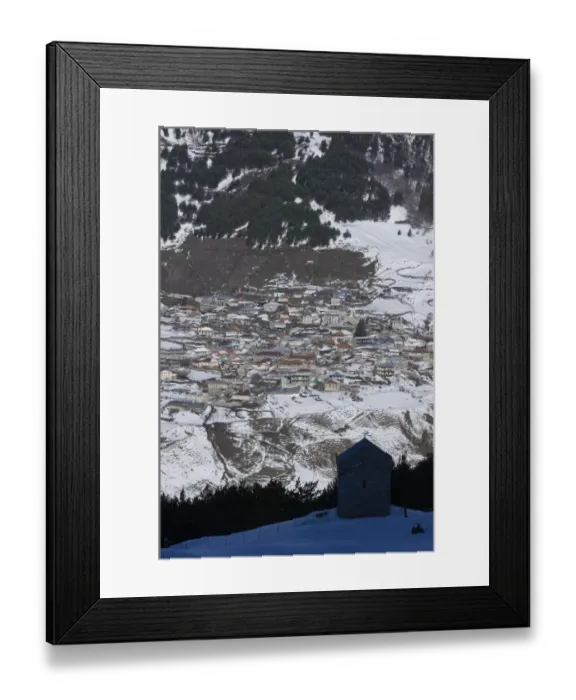 Framed Print : Village of Kazbegi within the Great Caucasus Mountains Georgia April Framed Print : Village of Kazbegi within the Great Caucasus Mountains Georgia April