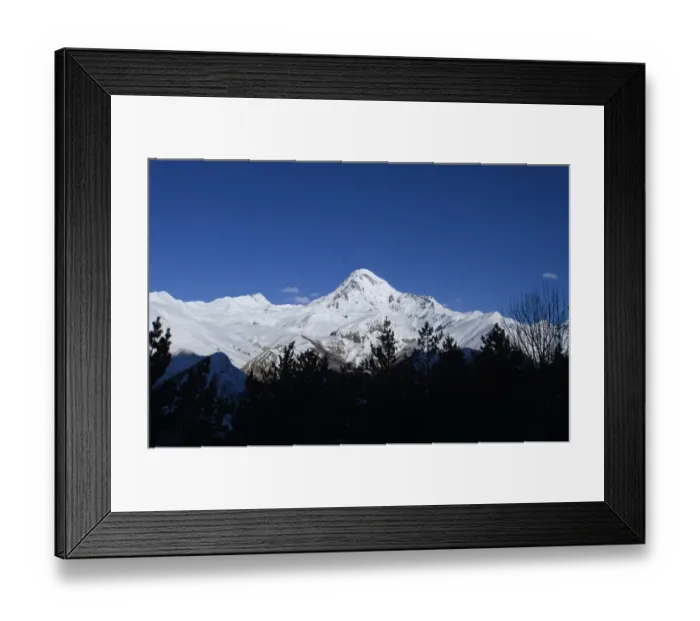 Framed Print : View of Kazbegi Mountain Kazbegi Great Caucasus Mountains Georgia April Framed Print : View of Kazbegi Mountain Kazbegi Great Caucasus Mountains Georgia April