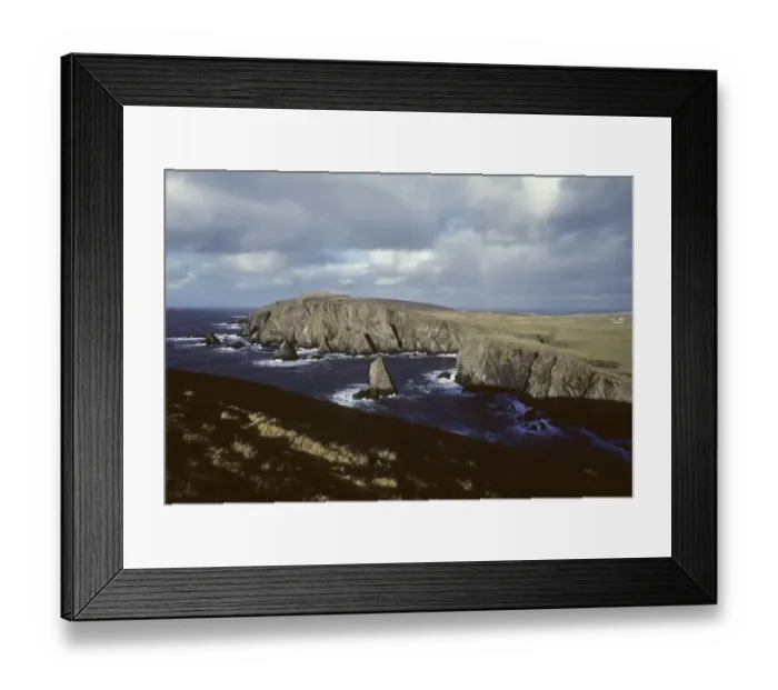 Framed Print : 02387dt. Cliff scenery - view towards North Light Framed Print : 02387dt. Cliff scenery - view towards North Light