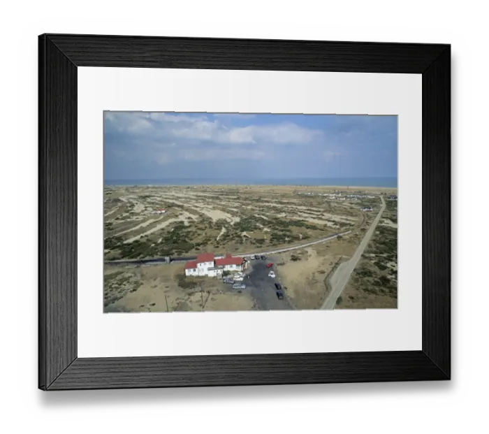 Framed Print : 02378dt. Aerial view of Dungeness Peninsula Kent summer