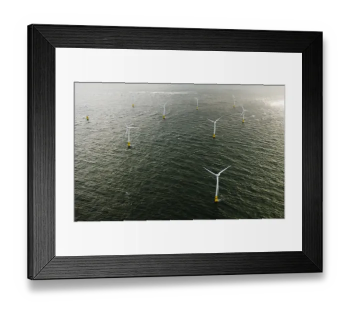 Framed Print : Aerial view of Scroby Sands windfarm off Great Yarmouth Norfolk Framed Print : Aerial view of Scroby Sands windfarm off Great Yarmouth Norfolk