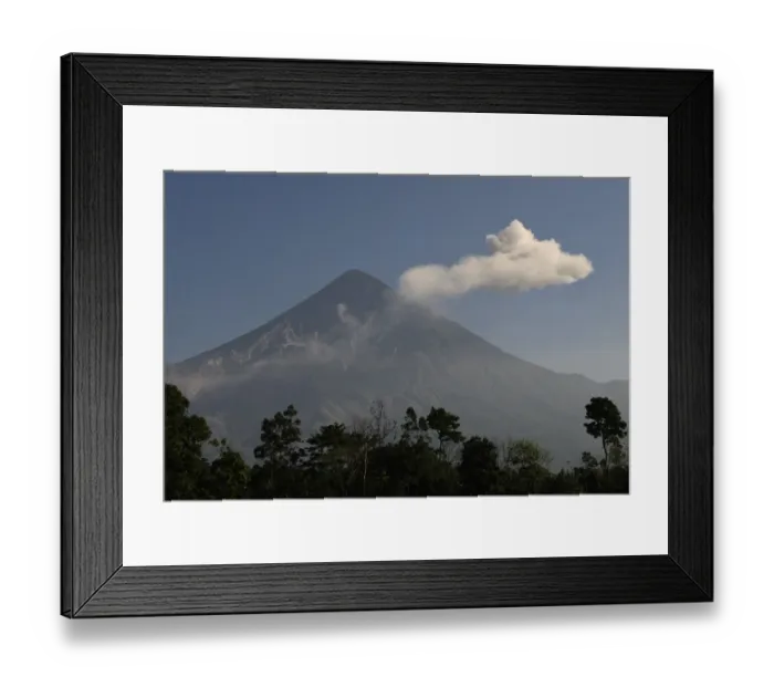 Framed Print : Smoking volcano on the Pacific slope as viewed from Patrocinio Guatemala Framed Print : Smoking volcano on the Pacific slope as viewed from Patrocinio Guatemala