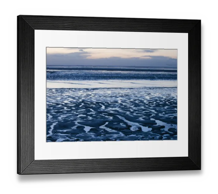 Framed Print : The Wash at low tide at dusk Snettisham RSPB Reserve Norfolk winter Framed Print : The Wash at low tide at dusk Snettisham RSPB Reserve Norfolk winter