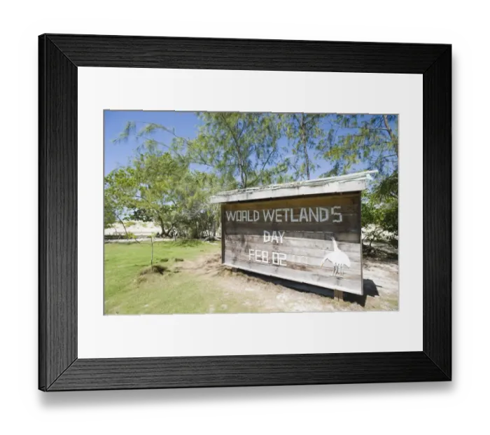 Framed Print : World Wetlands day sign at Olango Island Wlidlife Sanctuary Lapu-Lapu Cebu Philippines Framed Print : World Wetlands day sign at Olango Island Wlidlife Sanctuary Lapu-Lapu Cebu Philippines