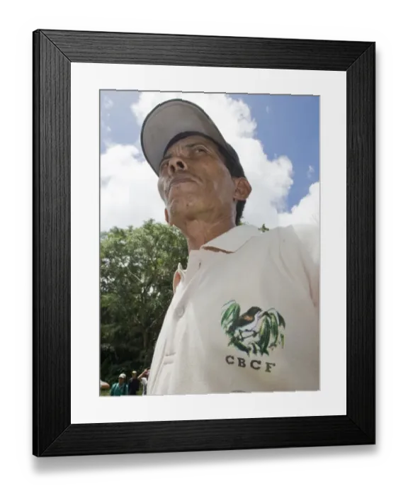 Framed Print : Alcoy Forest ranger with Cebu Flowerpecker logo on shirt Alcoy Forest Cebu Philippines Framed Print : Alcoy Forest ranger with Cebu Flowerpecker logo on shirt Alcoy Forest Cebu Philippines