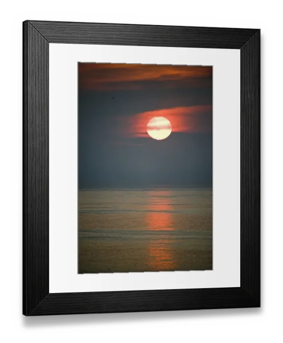 Framed Print : Sunset over the North Sea ogg North Norfolk coast UK July Framed Print : Sunset over the North Sea ogg North Norfolk coast UK July