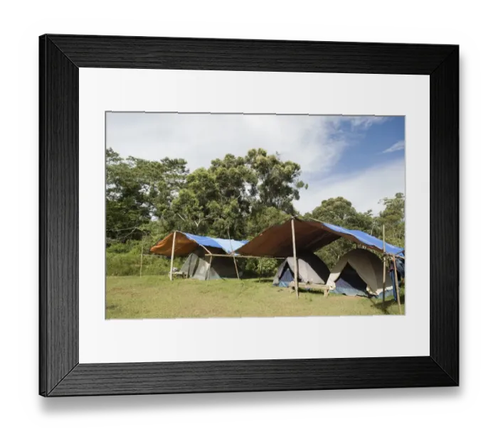 Framed Print : Tented camp at Mt Kitanglad Mindanao Philippines Framed Print : Tented camp at Mt Kitanglad Mindanao Philippines