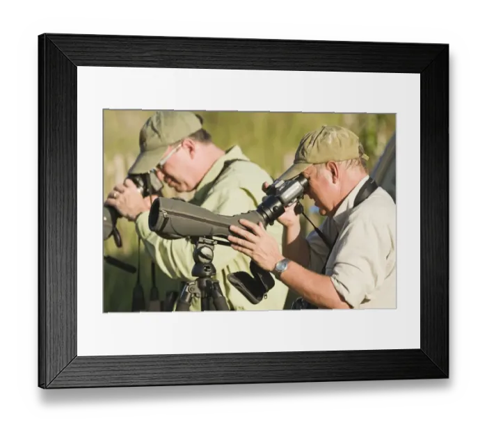 Framed Print : Bird watchers Digiscoping in Philippines Framed Print : Bird watchers Digiscoping in Philippines