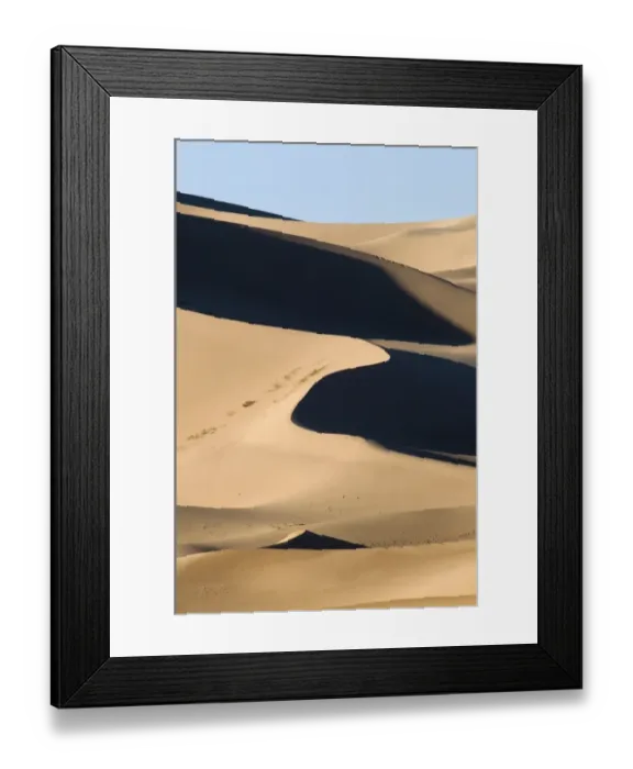 Framed Print : Khongoryn Els sand dunes in southern Gobi Desert Mongolia winter Framed Print : Khongoryn Els sand dunes in southern Gobi Desert Mongolia winter
