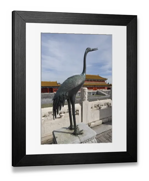 Framed Print : Bronze Crane located in front of the hall of supreme harmony within the Forbidden Framed Print : Bronze Crane located in front of the hall of supreme harmony within the Forbidden