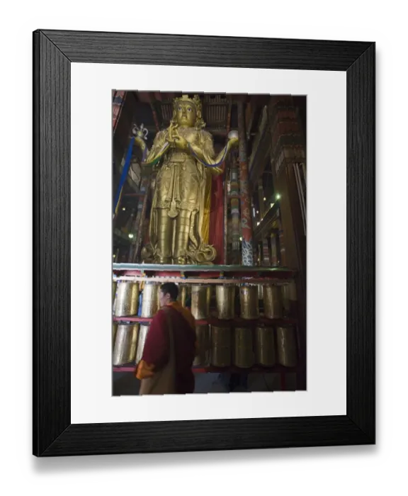 Framed Print : The 26. 5m high and 20 tonne Buddha in Gandan Monastery Ulan Bator Mongolia Framed Print : The 26. 5m high and 20 tonne Buddha in Gandan Monastery Ulan Bator Mongolia