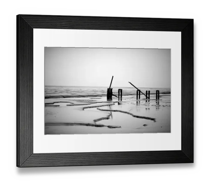 Framed Print : The mudflats of The Wash at Snettisham at low tide Norfolk winter Framed Print : The mudflats of The Wash at Snettisham at low tide Norfolk winter