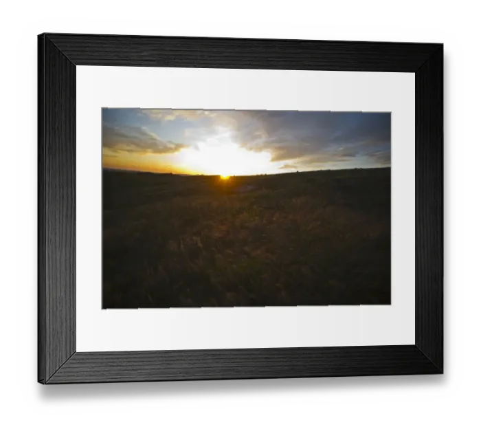 Framed Print : Sunset over the Spanish Steppes near Lleida Catalonia Spain May