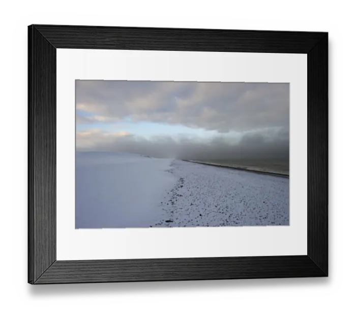 Framed Print : Snow covered beach at Salthouse Norfolk December Framed Print : Snow covered beach at Salthouse Norfolk December