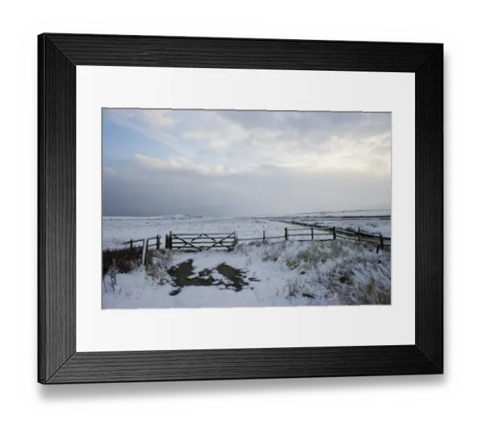 Framed Print : Salthouse in the snow Norfolk December Framed Print : Salthouse in the snow Norfolk December