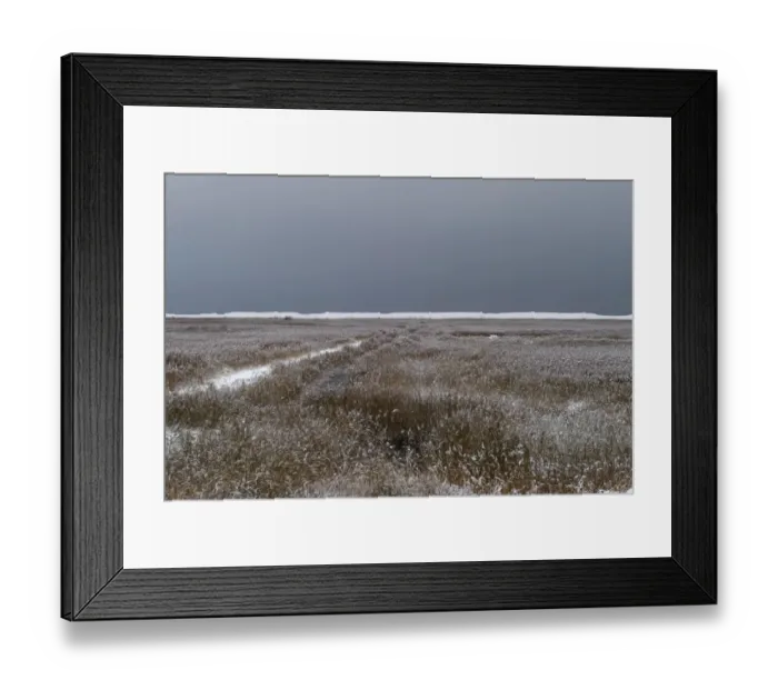 Framed Print : Freezing conditions on Cley NWT Reserve Cley Norfolk December