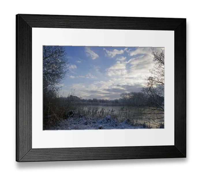 Framed Print : Frozen River Yare at Ferry Lane Wood near Postwick Norfolk December Framed Print : Frozen River Yare at Ferry Lane Wood near Postwick Norfolk December