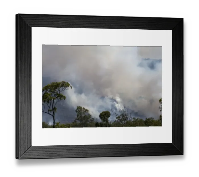 Framed Print : Large forest fire near Cairns Queensland Australia Framed Print : Large forest fire near Cairns Queensland Australia