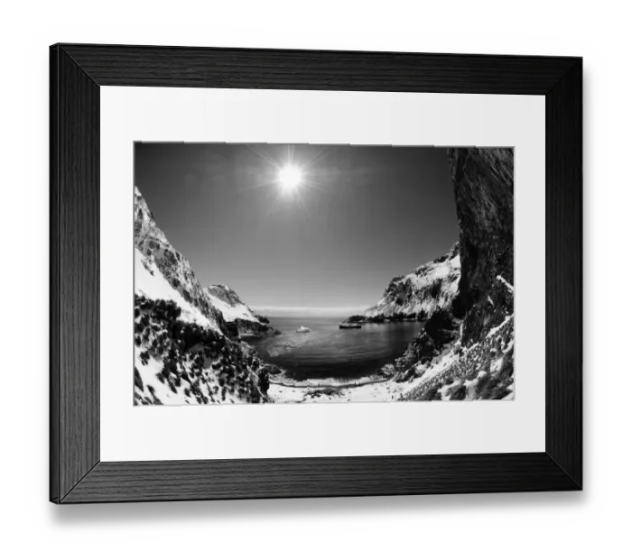 Framed Print : Hercules Bay with cruise ship anchored South Georgia November Framed Print : Hercules Bay with cruise ship anchored South Georgia November
