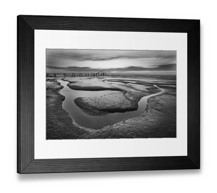 Framed Print : The Wash viewed from Snettisham RSPB Reserve Norfolk at dusk and at low tide in winter Framed Print : The Wash viewed from Snettisham RSPB Reserve Norfolk at dusk and at low tide in winter