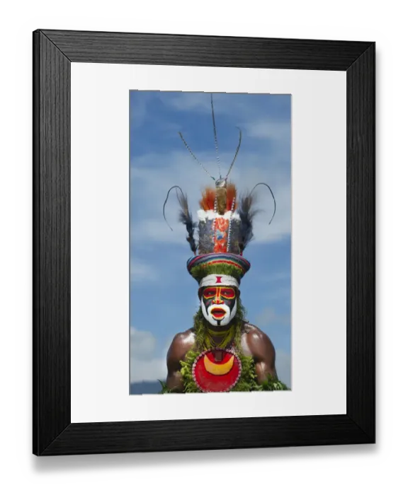 Framed Print : Tribal performers from the Anglimp District in Waghi Province Western Highlands Papua Framed Print : Tribal performers from the Anglimp District in Waghi Province Western Highlands Papua