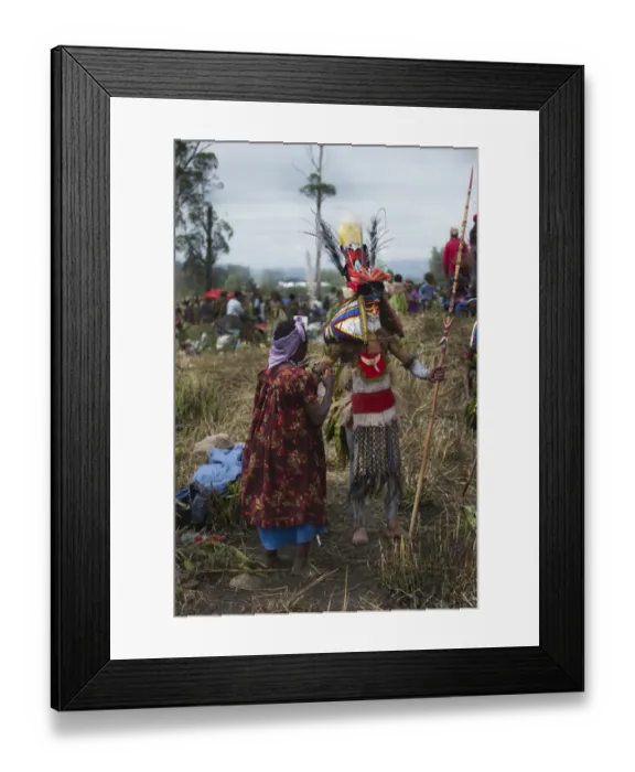 Framed Print : Men of Mendi from the Southern Highlands at Hagen Show Western Highlands Papua New