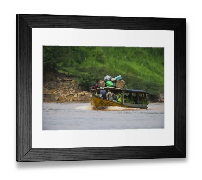 Framed Print : River Taxi Tambopata Amazon Peru Framed Print : River Taxi Tambopata Amazon Peru