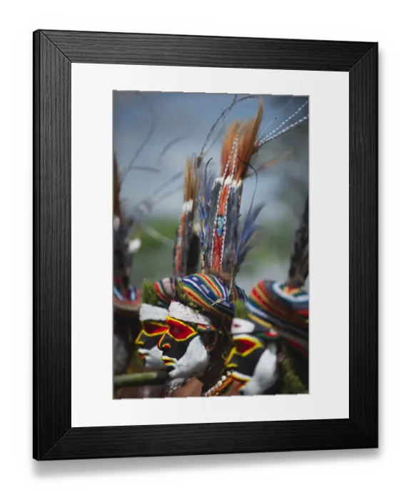 Framed Print : Tribal performers from the Anglimp District in Waghi Province Western Highlands Papua Framed Print : Tribal performers from the Anglimp District in Waghi Province Western Highlands Papua