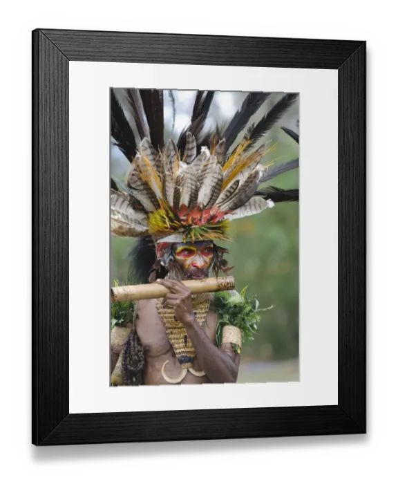 Framed Print : Juiwika Tribe from Western Highlands at Sing-sing at the Paiya Show in Western Highlands