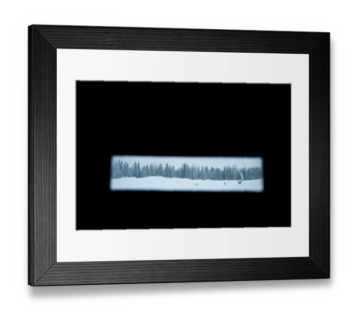 Framed Print : View from eagle photo hide in central Finland winter Framed Print : View from eagle photo hide in central Finland winter
