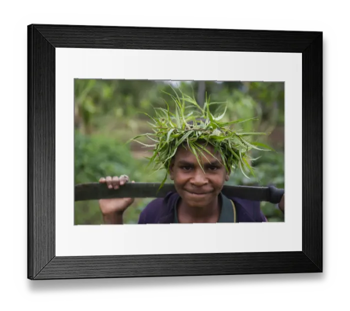 Framed Print : Young boy in Tari Valley Southern Highlands Papua New Guinea Framed Print : Young boy in Tari Valley Southern Highlands Papua New Guinea