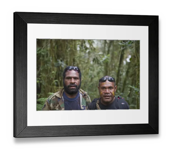 Framed Print : Benson and Alus, bird guides photographed on Bensons trail at Tari Papua New Guinea Framed Print : Benson and Alus, bird guides photographed on Bensons trail at Tari Papua New Guinea