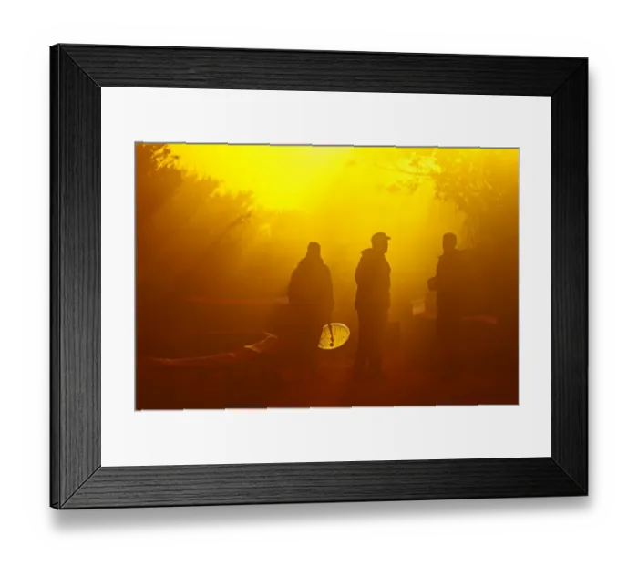 Framed Print : Birdwatchers sound recording on Anhinga Trail at dawn Florida Everglades USA Framed Print : Birdwatchers sound recording on Anhinga Trail at dawn Florida Everglades USA
