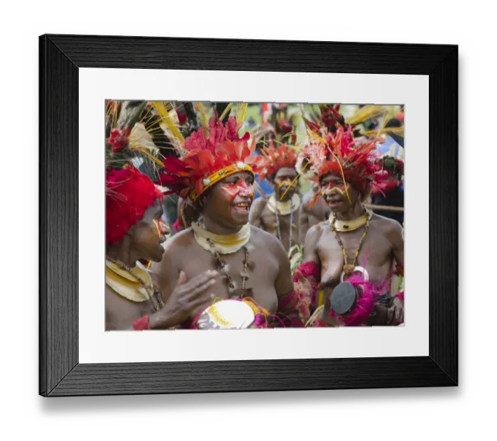 Framed Print : Tribal dancers from Simbu Province at Mt Hagen show a Sing-sing in Western Highlands Framed Print : Tribal dancers from Simbu Province at Mt Hagen show a Sing-sing in Western Highlands