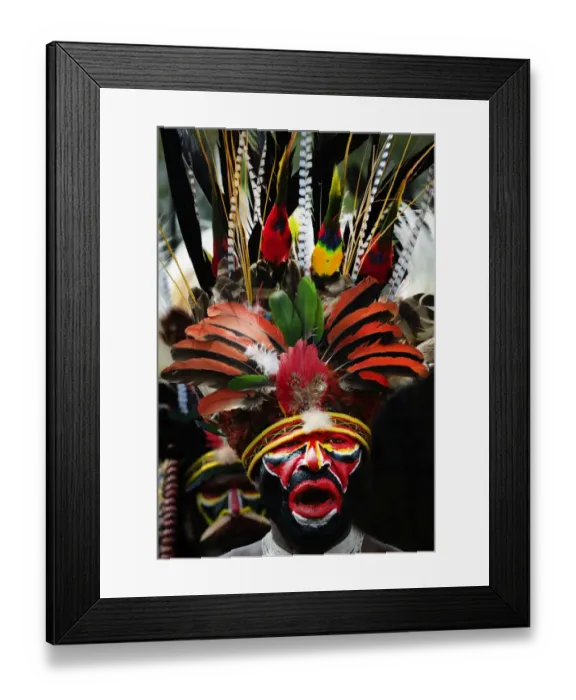 Framed Print : Performer from Mendi in Southern Highlands at Hagen Show Papua New Guinea Framed Print : Performer from Mendi in Southern Highlands at Hagen Show Papua New Guinea