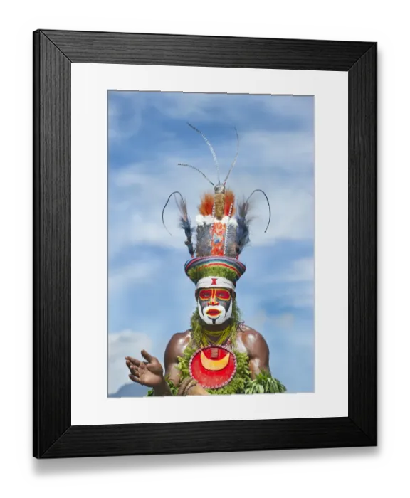 Framed Print : Tribal performers from the Anglimp District in Waghi Province Western Highlands Papua Framed Print : Tribal performers from the Anglimp District in Waghi Province Western Highlands Papua