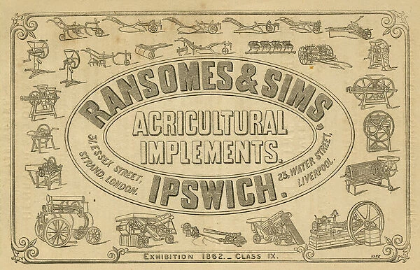 Advert, Ransomes and Sims, Agricultural Implements