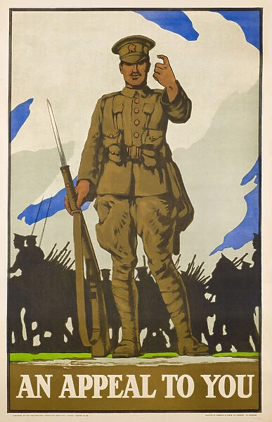 British recruitment poster, An Appeal To You, WW1