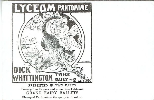Dick Whittington. Lyceum Theatre. Artist E. P. Kinsella