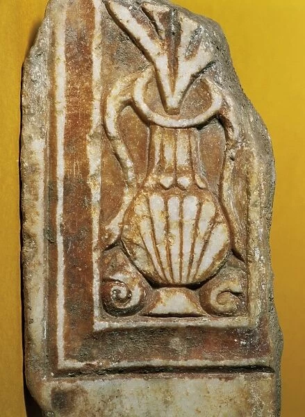 Early Christian art. Marble tombstone. Spain
