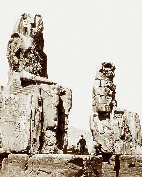 Egypt Thebes Statues of Memnon Victorian period