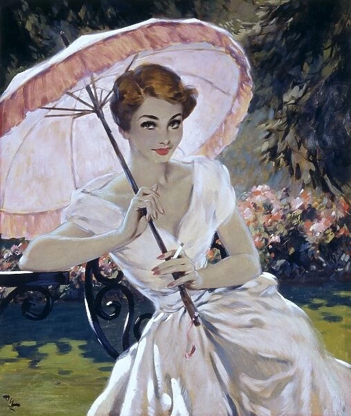 Girl with Parasol by David Wright