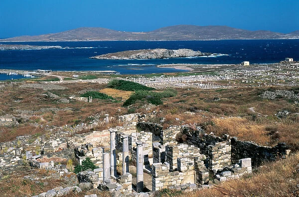 Greece. Island of Delos. House of Inopos. Landscape. Cyclade