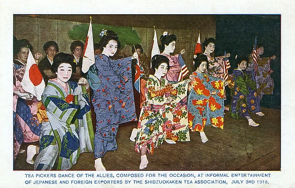 Japan - Tea Pickers Dance of the Allies - 1918